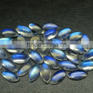 Aaa Very Nice Quality Gorgeous Rainbow Moonstone Smooth Marquise Shape thumbnail-1