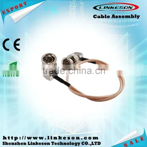 Right Angle BNC Plug to BNC Plug Coaxial RG179 Cable thumbnail-1