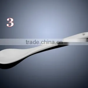 Whole Sale White Customer Design and Logo Print Ceramics Spoon thumbnail-4