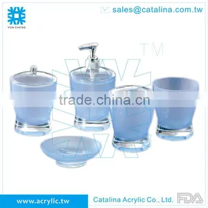 Smoke Tooth Brush, Set or Separate of Tumbler Cotton Jar Lotion Dispenser Soap Dish Acrylic Bathroom Accessory thumbnail-5