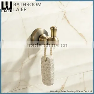 Simple Modern Kitchen Zinc Alloy Antique Bronze Finishing Bathroom Sanitary Items Wall Mounted Double Robe Hook thumbnail-2