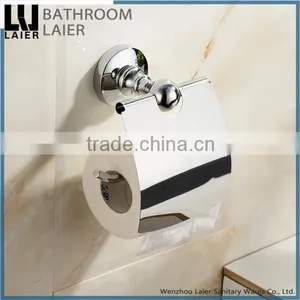 Sleek Hotel Decorative Zinc Alloy Chrome Finishing Bathroom Sanitary Items Wall Mounted Toilet Paper Holder thumbnail-1