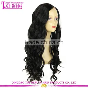 New Product 7A Grade Human Hair u Part Wig Unprocessed Cheap u Part Wigs for Sale thumbnail-2