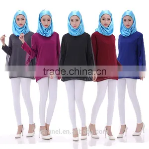 2016 Latest Design Chiffon Muslim Women Tops Islamic Tops Blouse thumbnail-1