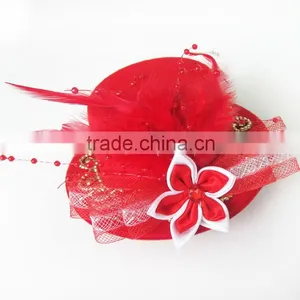 MYLOVE 2013 New Design Feather Fascinator With Flower Women Party Accessory MLXM025 thumbnail-1