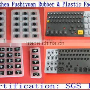 India Silicone Keypads With Conductive Carbon Pills Spray Laser Back-lighted Button Silicone Silicone Silkscreen Buttons thumbnail-1