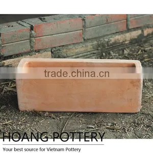 Long Terracotta Planter Outdoor - Vietnam Pottery thumbnail-1