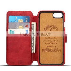 Leather Wallet Mobile Phone Case Stand With Card Slot for IPhone 7 IPhone 6/6S Flip Cover Wallet Case thumbnail-3