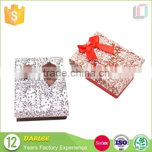 Grey Cardboard Packaging Gift Box Wholesale With Bowknot thumbnail-1
