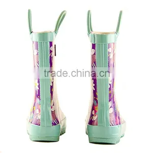 New Fashion Children's Waterproof Rubber Rain Boots in Fun Patterns for Girl thumbnail-2