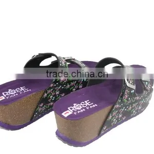 2015 Summer Leather Buckle Cork Outsole Ladies Fancy Sandal thumbnail-5