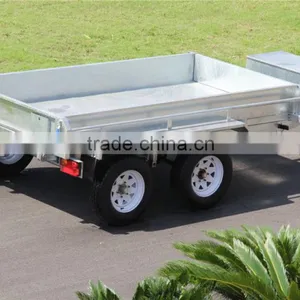 Top 1 Quality Economic 10x5ft Hot Dipped Galvanized Hydraulic Heavy Duty Farm Used Tandem Trailers thumbnail-4