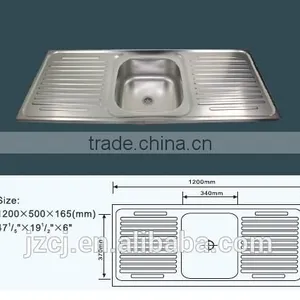 JZ-335 120x50 Export Iraq New Items Stainless Steel Kitchen Sink thumbnail-2