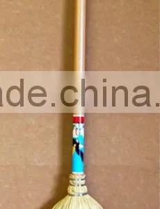 Sweep Easy Shop Corn Bristles Broom With Wooden Handle thumbnail-1