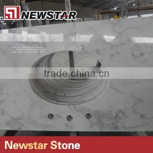 Polished Top Quality White Marble Countertop Bianco Carrara Marble thumbnail-2