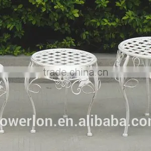 Antique White Metal Wedding Flower Planters thumbnail-2