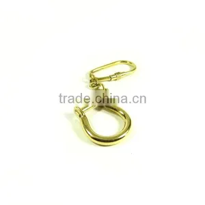 Solid Brass Marine Shackle Marine Key Chain Nautical Keychain thumbnail-1