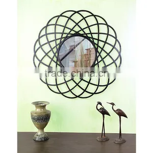 Wholesale Black Wrought Iron Wall Mirror thumbnail-1
