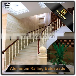 Floor Mounted Indoor Stairs Aluminum Handrail Profile thumbnail-1