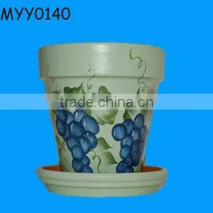 Handpainted Grapes Flower Pot Stand thumbnail-1