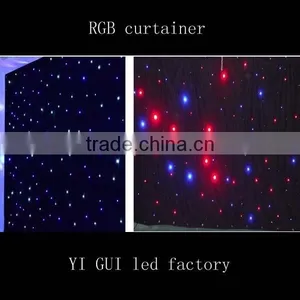 2 x 3 m Cortina Blanca Rgb Luz a Todo Color de la Cortina for Wedding/party thumbnail-6