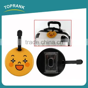 Toprank Custom Colorful Strip Emoji Suitcase Baggage Tag Travel Airline PVC Luggage Tag Bag Tag Travel ID Card thumbnail-2