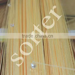 Cream Color String Curtain With Beads Line Curtain thumbnail-1