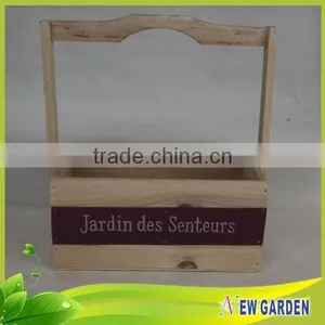 Wooden Decoration Basket, Gardeing Colorful Wood Easter Basket thumbnail-3