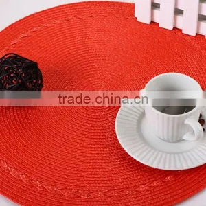 Red Placemats/round pp Placemats/tablemat for Dinner Set thumbnail-1