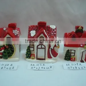 Ceramic Xmas Tealight House thumbnail-1