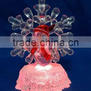 New Style Led Rbg Light Acrylic Artificial Christmas Snowflake Snowman thumbnail-2