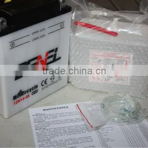 Good Quality Lead Acid Dry Charged Motorcycle Battery 12 Volts 14Ah thumbnail-1