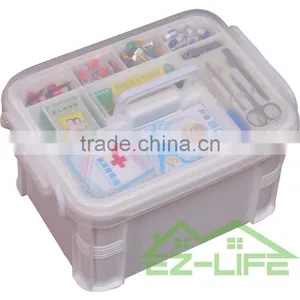 Transparent Family Heavy Duty Customized Simple Facilitate People Medicine Health Protection Plastic First Aid Kit Storage Box thumbnail-2