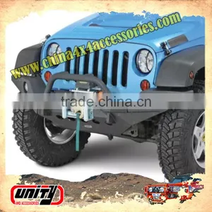 4x4 JK Accessories Steel Front Bumper With Lights thumbnail-1