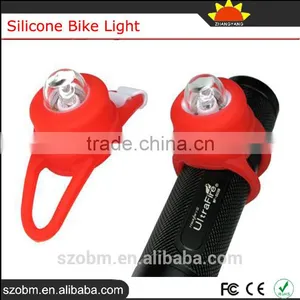 Red Bicycle Headlight Silicone Bike Light For Safety Travel thumbnail-4