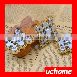 UCHOME 2017 Best Selling Adult Toy Nine Teeth Linkage Fidget Hand Spinner High Quality Stainless Steel Spinner thumbnail-5