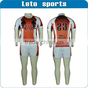 Short Sleeve Dry Fit Sublimation Custom Rugby Jersey thumbnail-1