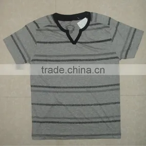 Mens T-shirt, Stripe Printed Short Sleeve T-shirt thumbnail-1