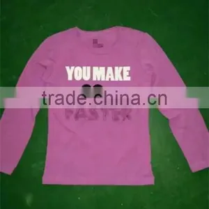 Comfortable Beautiful High Quality Girl's Long Sleeves T-shirt Stocklot Clothing thumbnail-1