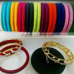 Indian Bangle Sets ,Stylish Silk Thread Bangles thumbnail-1