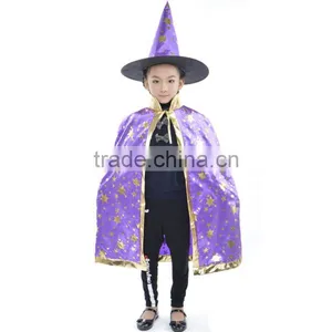 Wholesale Good Quality Bright Colorful Halloween Party Cosplay Cloaks for Children thumbnail-2