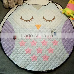 Wholesale Softy Round Shaped Baby Toy Storage Bag Baby Blanket Play Mats thumbnail-5