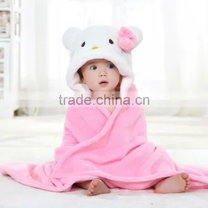 Wholesale Custom Plain Kids Hooded Poncho Towels thumbnail-4