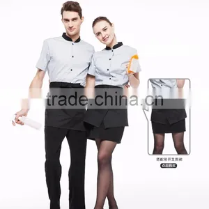 Juqian 2016 Custom Design Restaurant Hotel Waiter Waitress Uniform thumbnail-4