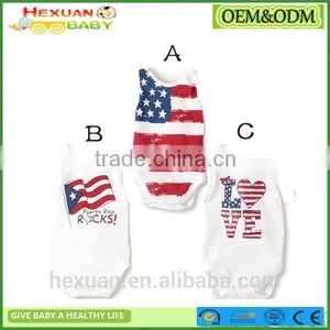 Summer Short Sleeve Baby Bodysuit Soft Cotton Bulk Infant Rompers thumbnail-1