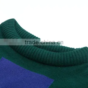 2017 New Style Geometric Design Women Green Color Pullover Sweater thumbnail-4