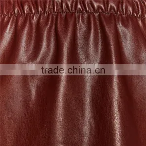 2017 OEM Spring Light-reflecting Faux Leather Elastic Waist Skirt thumbnail-5