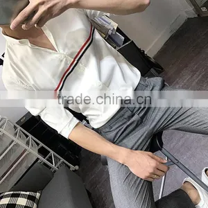 5 Minutes of Sleeve Shirt Contracted Short-sleeved Shirt in Summe thumbnail-3