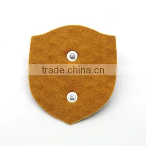 Brown PU Leather Patch With Gold Metal Alloy Cat Logo Jeans/jacket PLB-014 thumbnail-3
