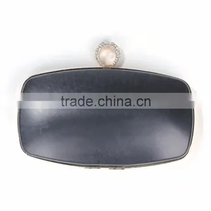 Iron Based Alloy Kiss Clasp Purse Frame Rectangle Clear Rhinestone Gold Plated 20.6cm(8 1/8") x 15cm(5 7/8"), 1 Piece thumbnail-1